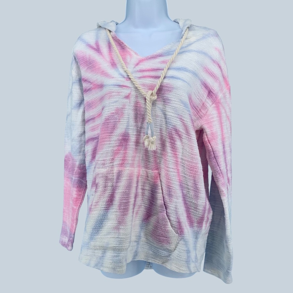 Dreamsicle Tie Dye Beach Hoodie Sweatshirt‎ Women's Small